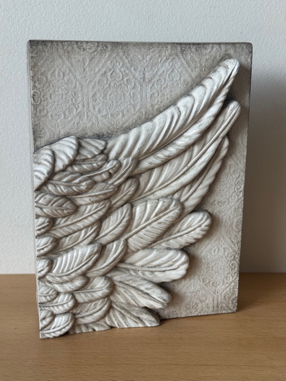 Sid Dickens T-520 "Guarded" Memory Block Tile Angel Wing Wall Plaque NOS